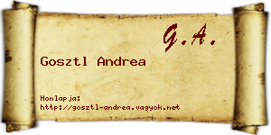 Gosztl Andrea névjegykártya
